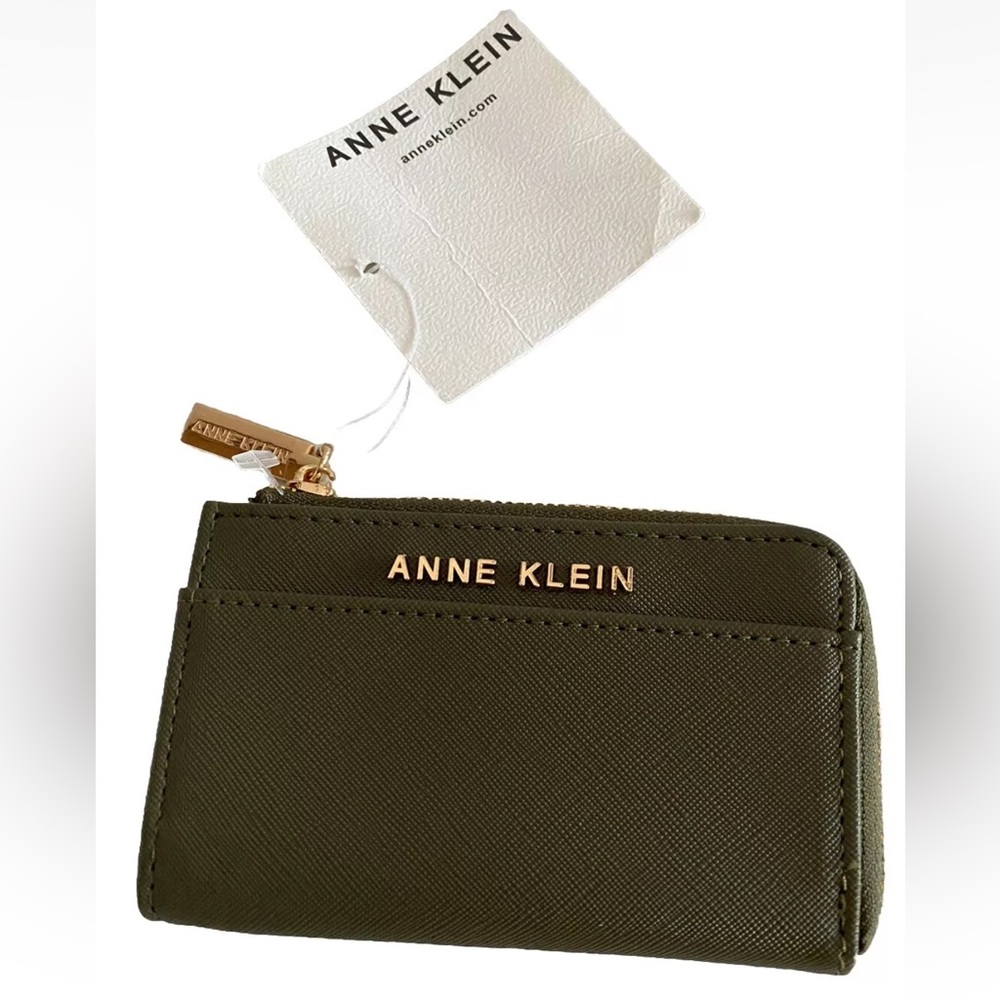 NWT ANNE KLEIN  CARD HOLDER CASE SMALL WALLET DARK OLIVE GREEN